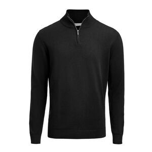 James Harvest Unisex Adult Ashland Knitted Half Zip Sweatshirt / Black